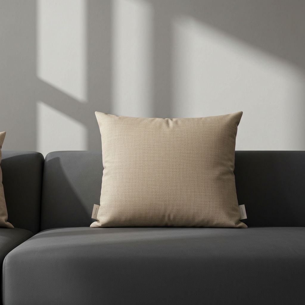 Dekorative Kissen in Naturfarben