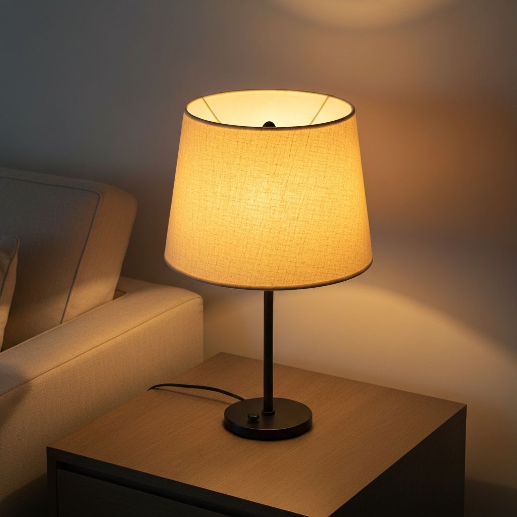 Elegante Tischleuchte mit warmem Licht